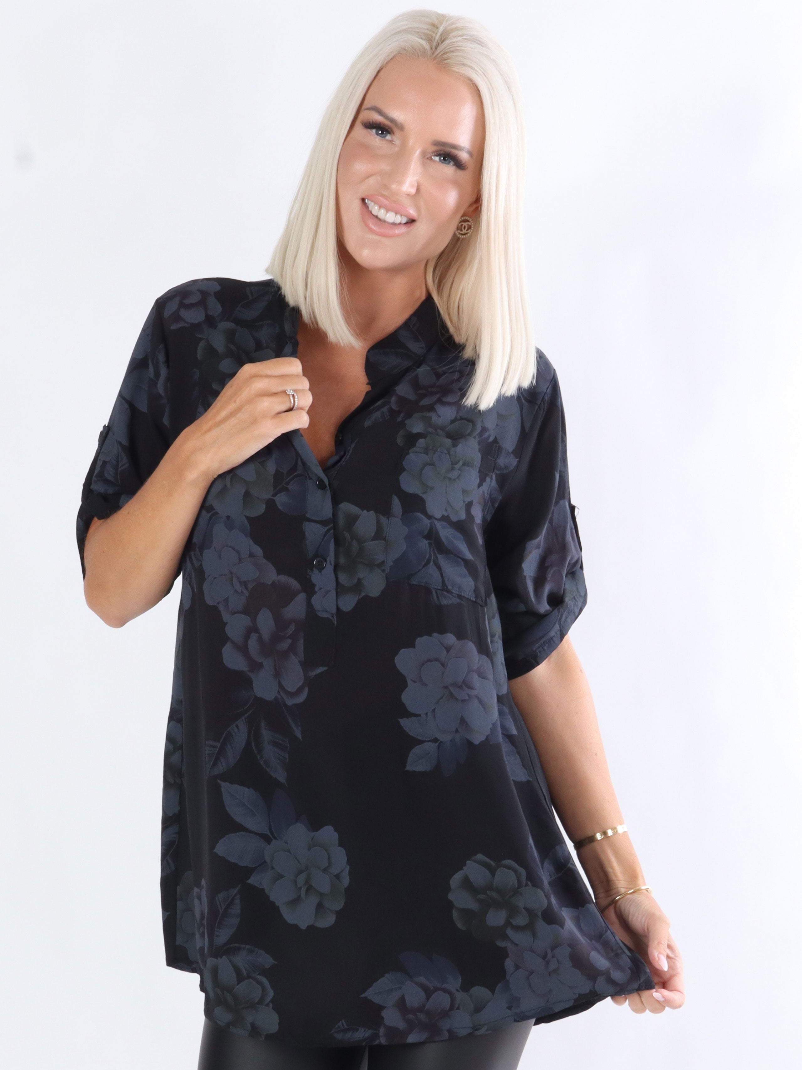 Sapphire - Tunika med blommigt tryck